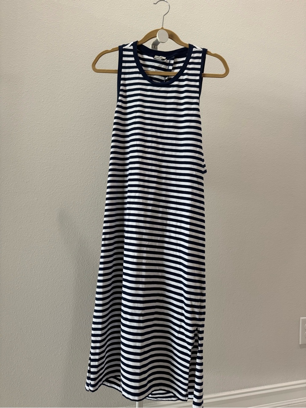 J. Crew Navy and White Striped Maxi Tank Dress NWOT